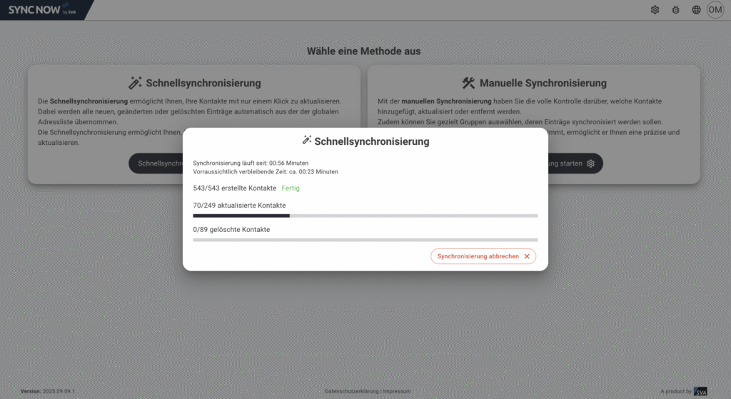 Schnellsynchronisierung